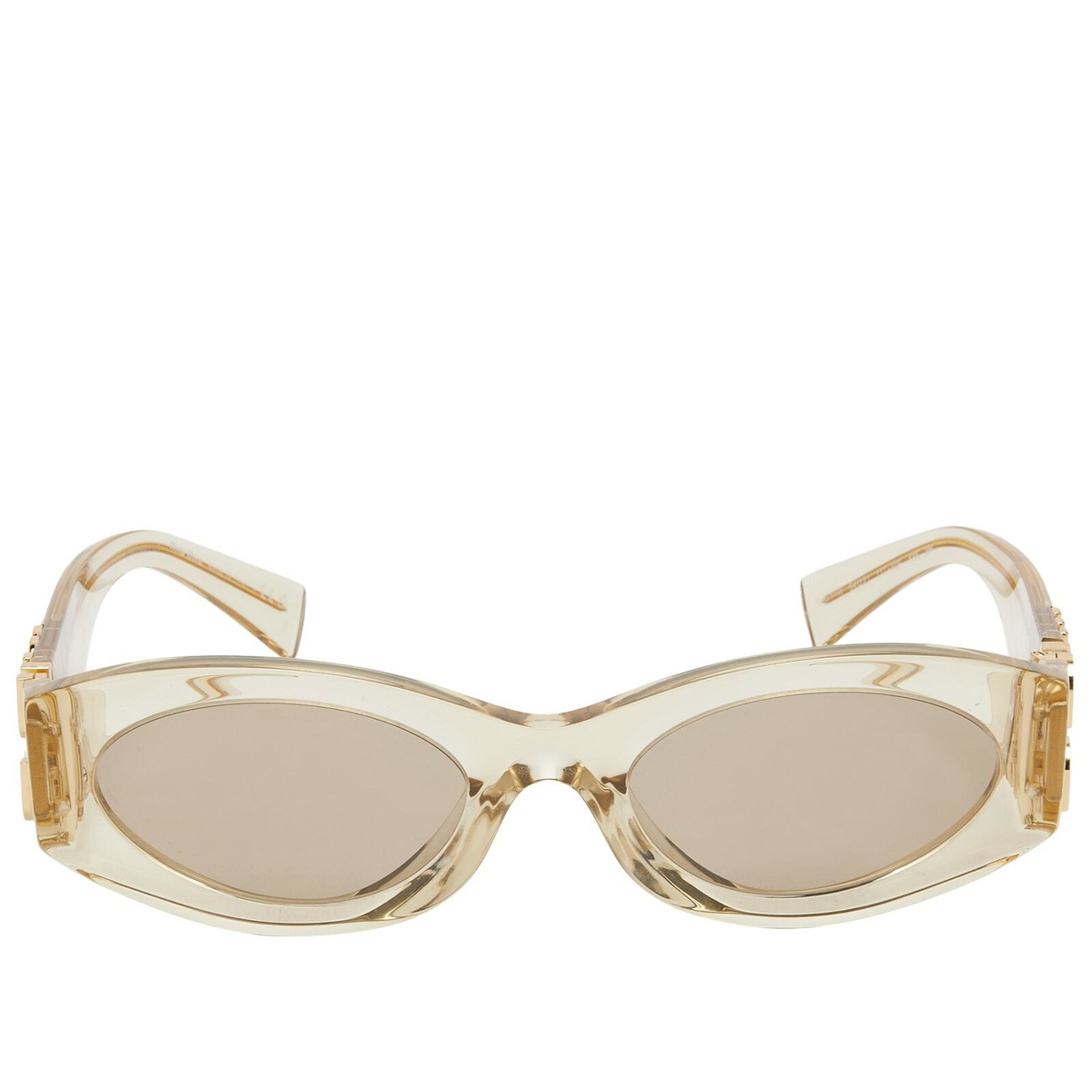 Miu Miu Eyewear Women's 11WS Sunglasses in Sand Transparent/Dark Brown 