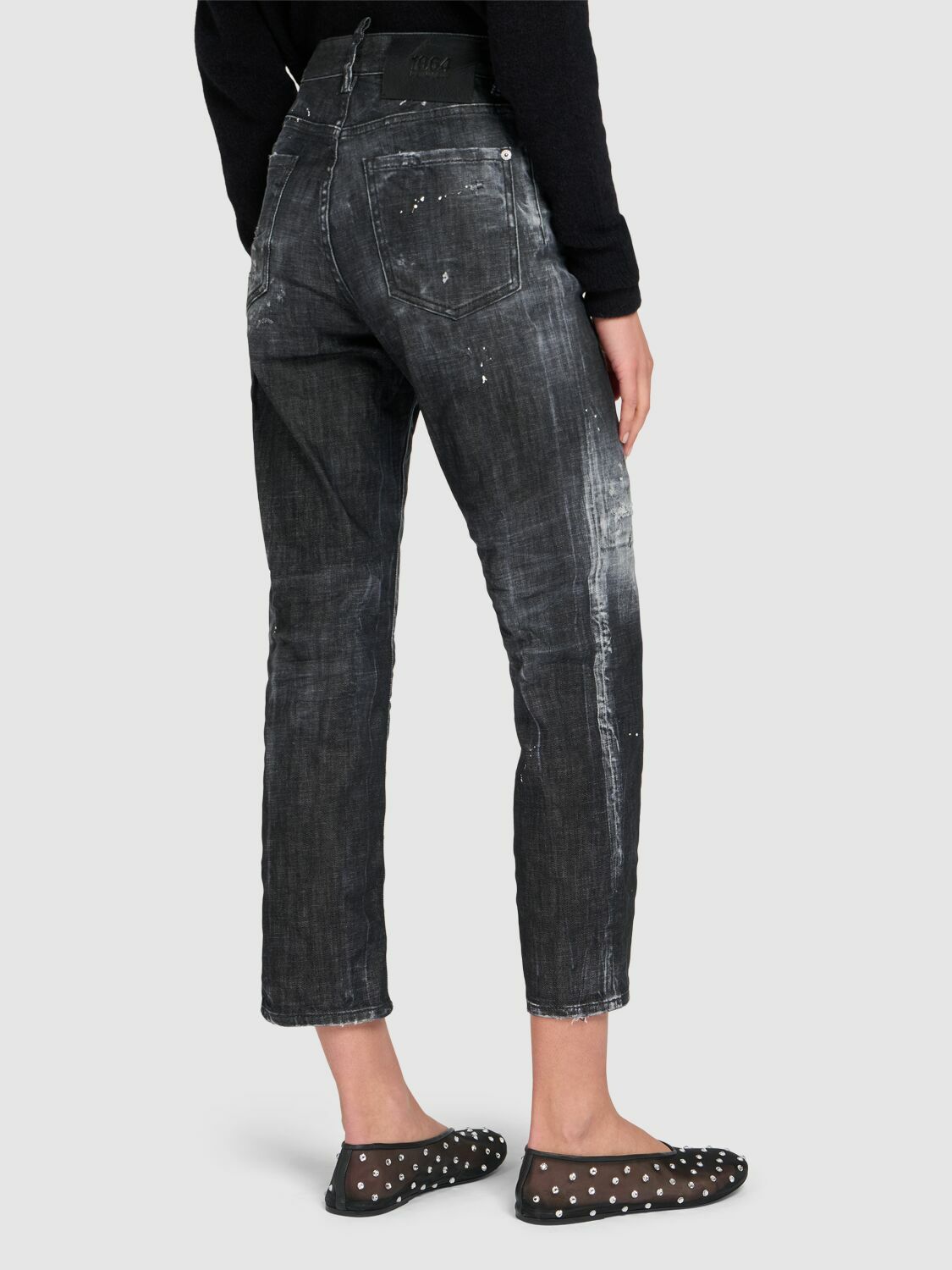 DSQUARED2 Boston High Rise Straight Jeans Dsquared2