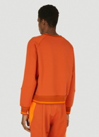 Logo Motif Crewneck Sweatshirt in Orange