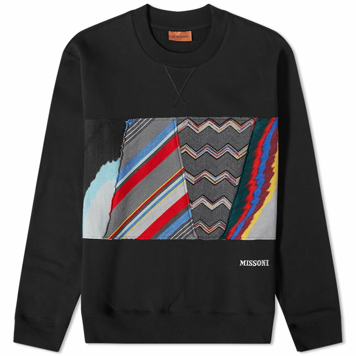 Photo: Missoni Knit Panel Logo Crew Sweat