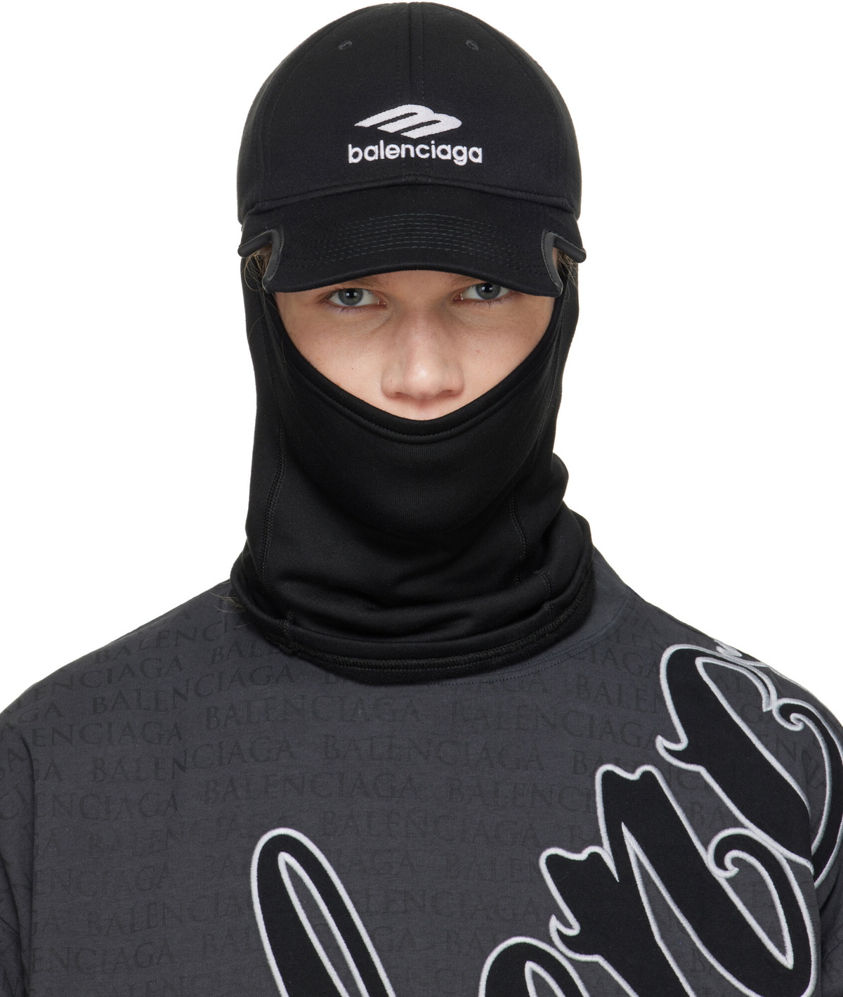 Balenciaga Black Neck Warmer Cap