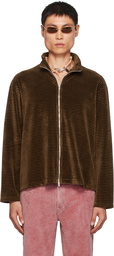 Our Legacy Brown Shrunken Sweater