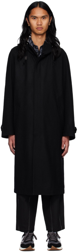 Photo: Comme des Garçons Homme Black Hooded Coat