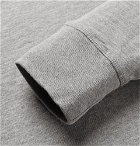 Officine Generale - Mélange Loopback Cotton-Jersey Henley T-Shirt - Gray