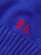 Polo Ralph Lauren - Intarsia Cotton-Blend Hoodie - Blue
