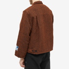 Jungles Jungles Men's Static Pleated Boucle Jacket in Brown