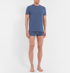 Acne Studios - Edvin Mélange Stretch-Cotton Jersey T-Shirt - Men - Blue