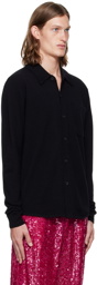 Dries Van Noten Black Patch Cardigan