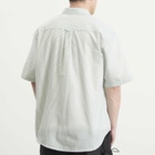 FrizmWORKS Men's OG Stripe Seersucker Short Sleeve Shirt in Green