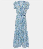 Poupette St Barth Baba floral puff-sleeve cotton maxi dress