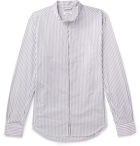 Très Bien - Striped Cotton-Poplin Zip-Up Shirt - Men - White