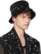Feng Chen Wang Black Decorated Bucket Hat