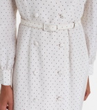 Alessandra Rich Polka-dot silk midi dress