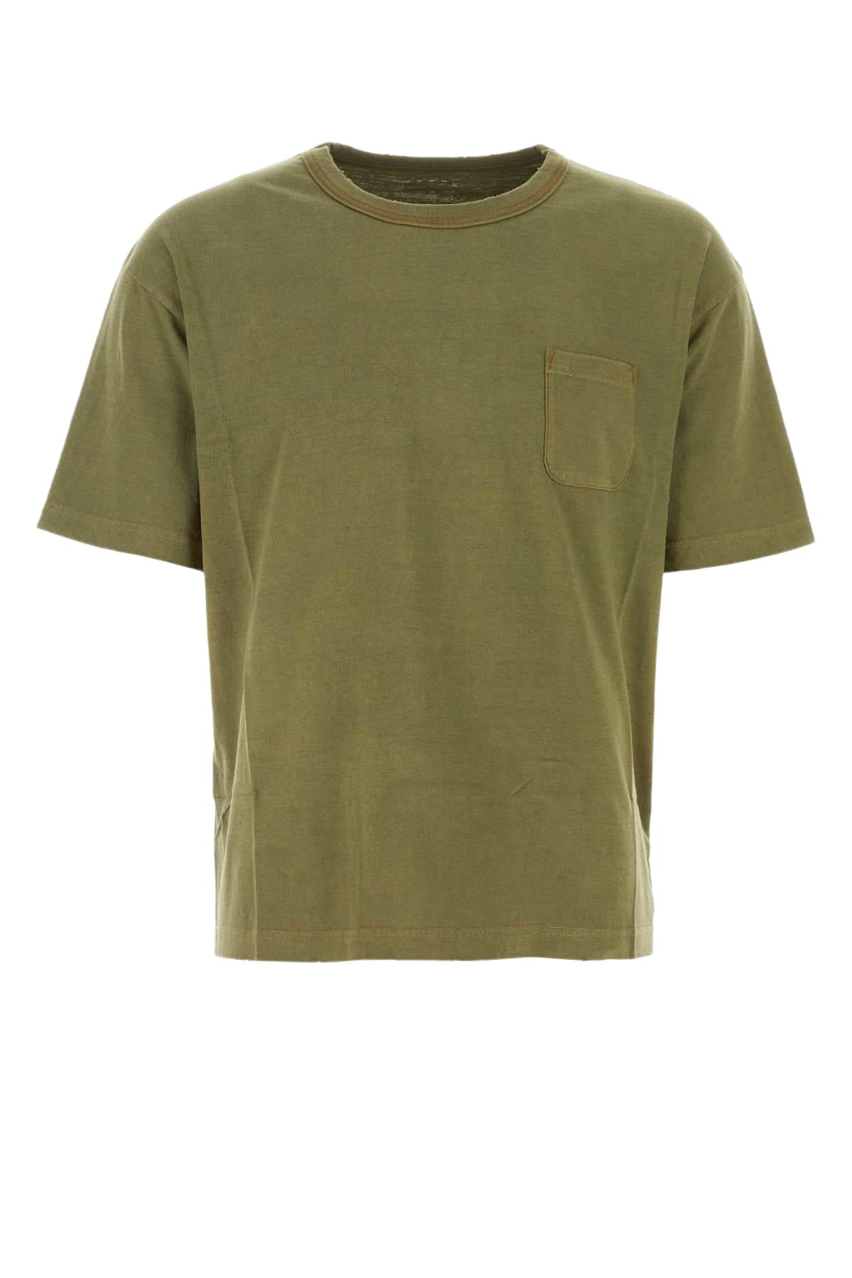 Visvim Men's Border Striped T-Shirt in Purple Visvim