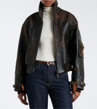 Ralph Lauren Collection Lianne shearling-trimmed leather jacket