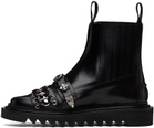 Toga Virilis Black Leather Chelsea Boots