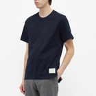 Thom Browne Men's Side Split Classic T-Shirt in Navy