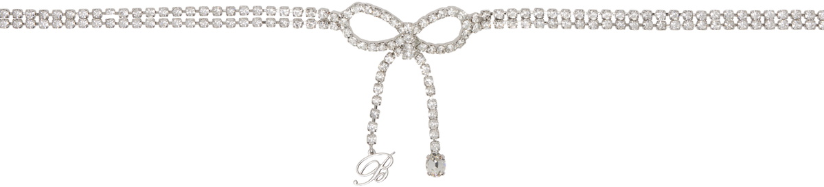 Blumarine Silver Rhinestone Belt