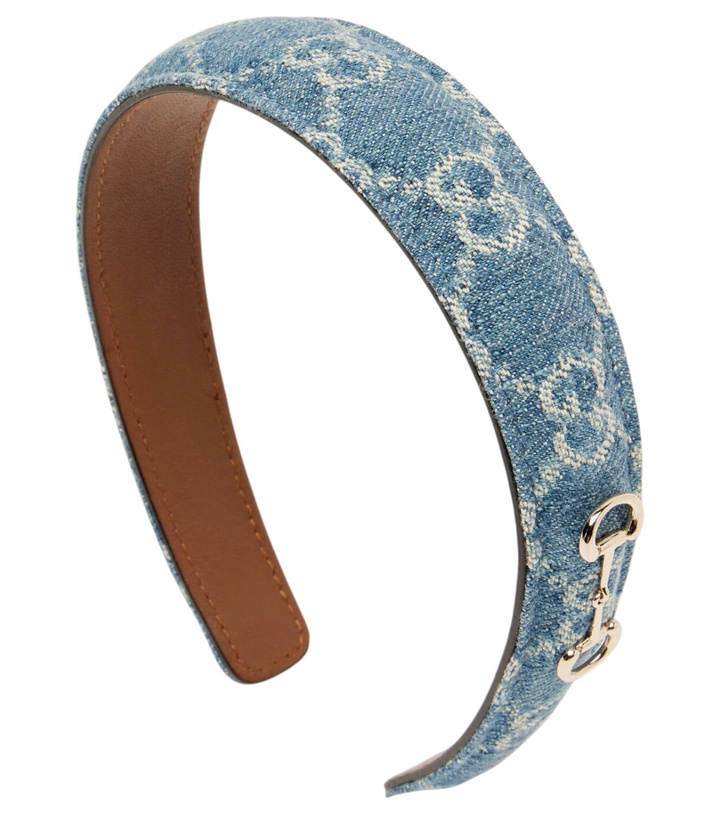 Photo: Gucci GG jacquard denim headband