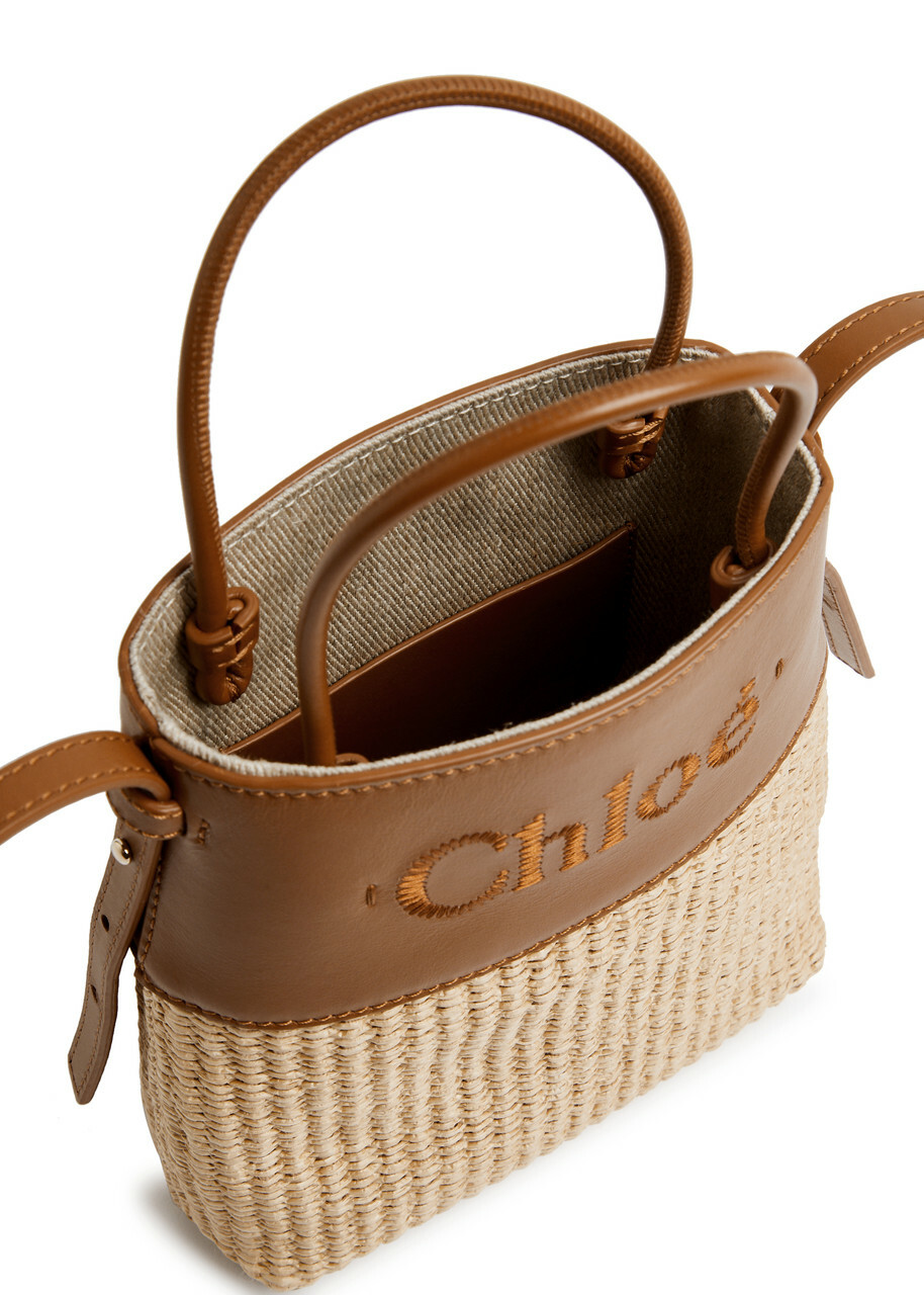VIP価格.Chloe BROWN RAFFIA トート 関税送料込み Chloé Brown x Mifuko Raffia Tote Bag Pony-style calfskin ref