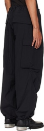 Y's For Men Black Nylon Weather Cargo Pants