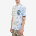 Market Men's Smiley Peace And Harmony World T-Shirt in Tie-Dye Blue
