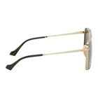 Gucci Gold and Green GG0840S Sunglasses