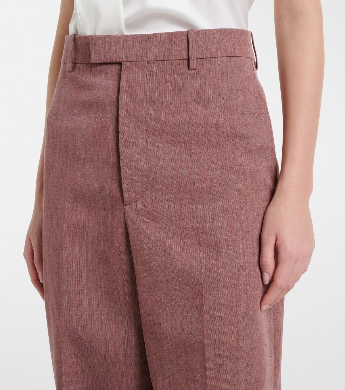 Bottega Veneta Wool and linen-blend tapered pants