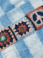 Story Mfg. - Polite Oversized Crochet-Trimmed Organic Cotton-Corduroy Sweatshirt - Blue
