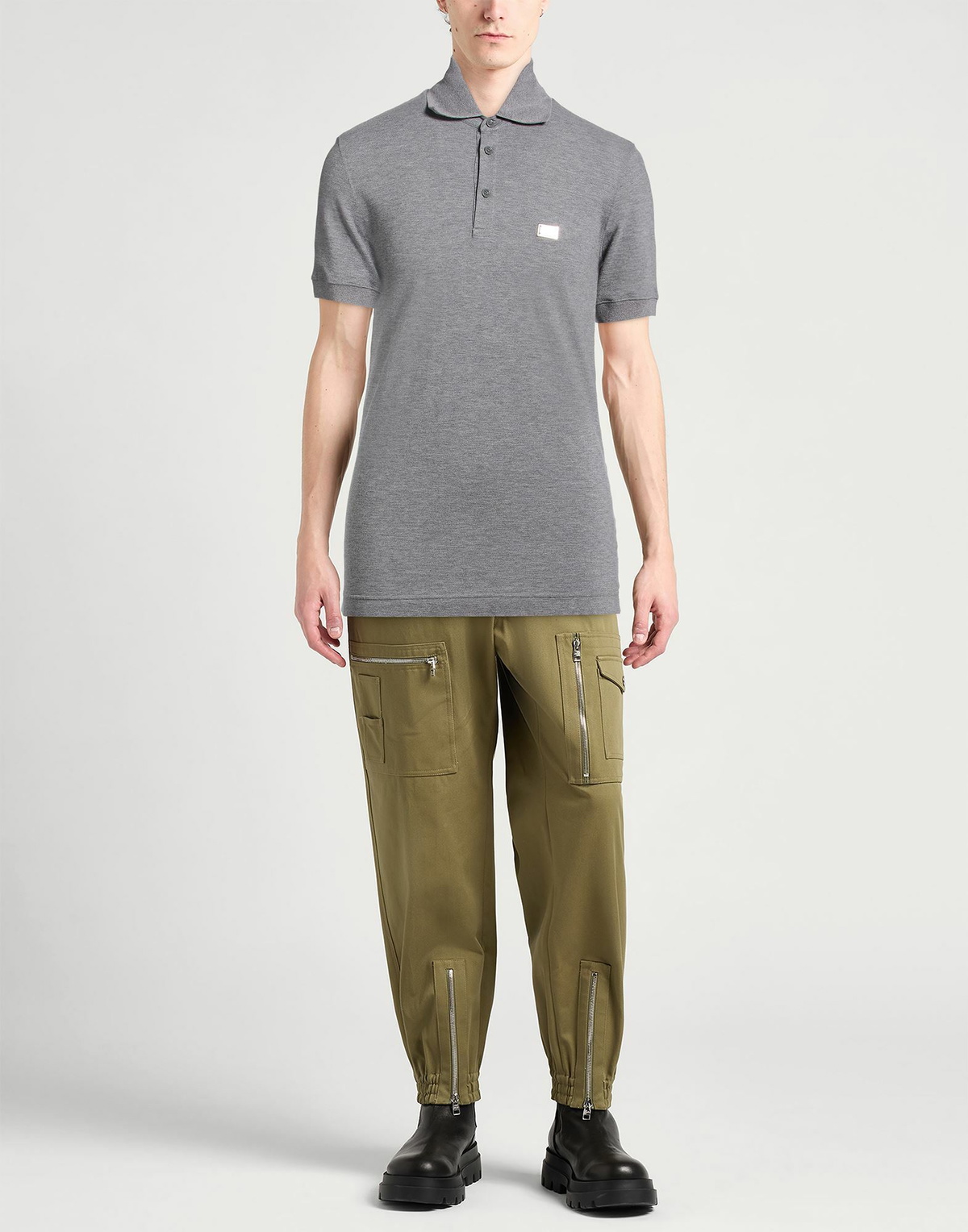 Dolce & gabbana Mens Polo shirt in Grey