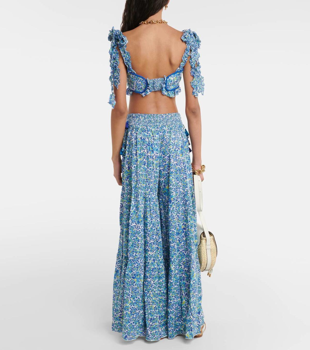 Poupette St Barth Soledad floral wide-leg pants