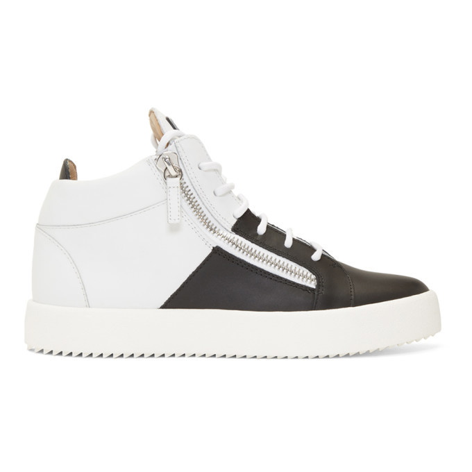 Photo: Giuseppe Zanotti Black and White Double May London High-Top Sneakers