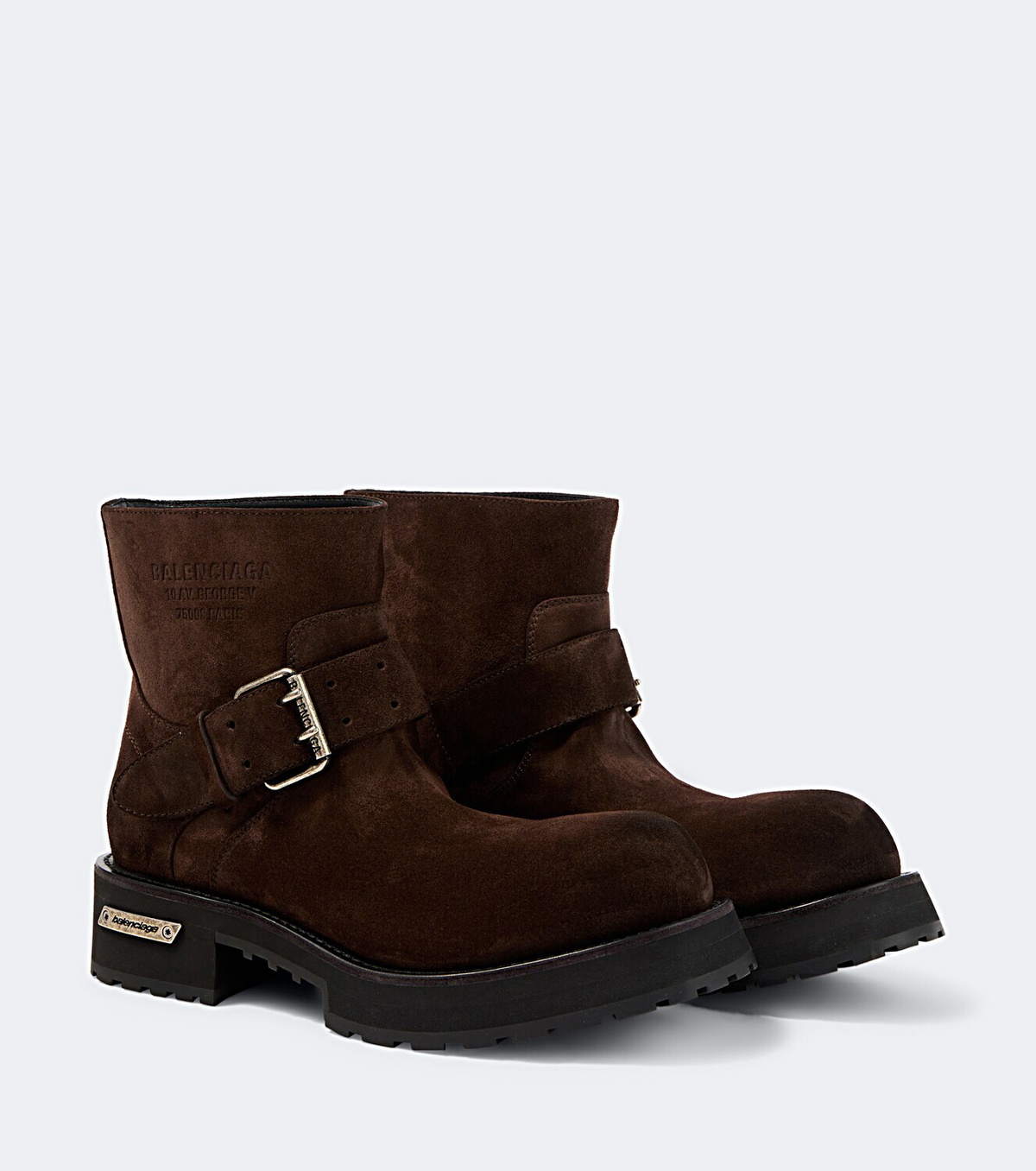 Balenciaga Venom suede biker boots