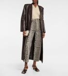Ganni - Stary leopard-print barrel-leg jeans