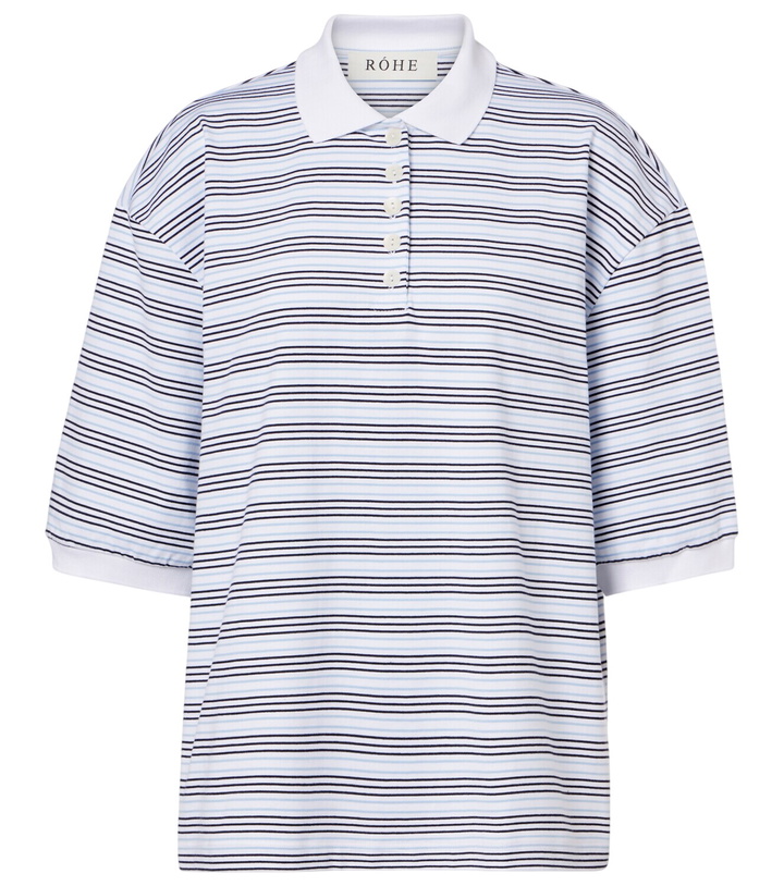 Photo: Róhe Striped oversized cotton polo shirt