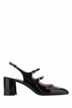 Carel Black Leather Banana Pumps
