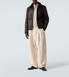Giorgio Armani Striped virgin wool jersey polo sweater
