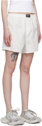 Marine Serre White Patch Shorts