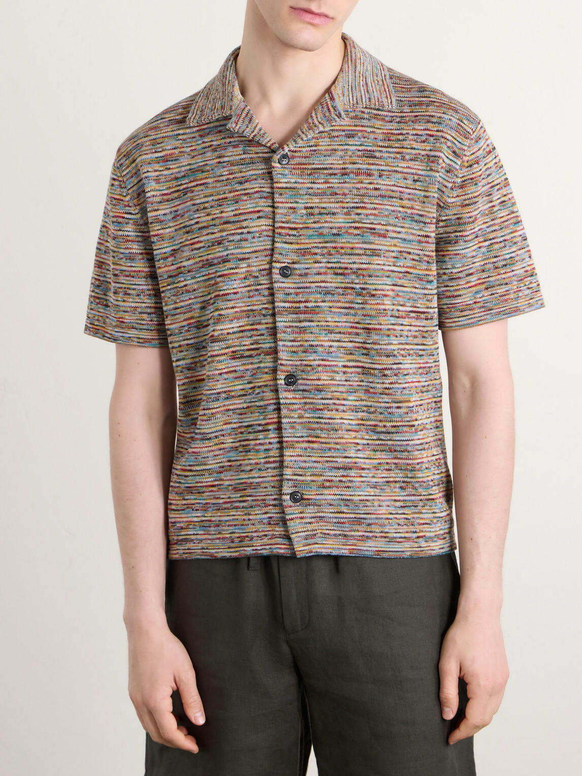 Paul Smith - Camp-Collar Knitted Cotton Shirt - Neutrals