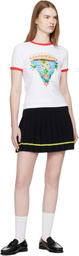 Casablanca White Innocence Triangle Longline Ringer T-shirt