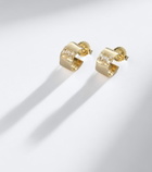 Suzanne Kalan Mini 18kt gold hoop earrings with diamonds
