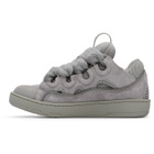 Lanvin Gray Monochrome Suede Curb Sneakers