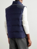 SEASE - Reversible Quilted Shell and Brushed Cashmere Down Gilet - Blue