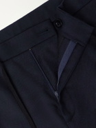 Maison Margiela - Straight-Leg Virgin Wool Drawstring Trousers - Blue