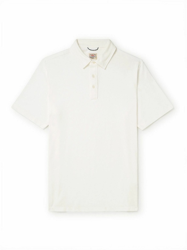 Photo: Faherty - Movement Stretch Cotton and Modal-Blend Jersey Polo Shirt - White