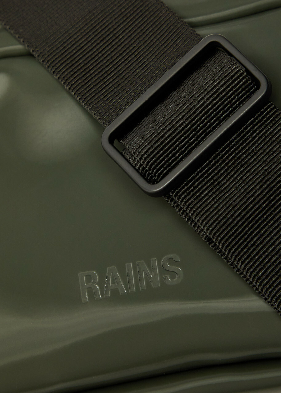 Rains Box Micro Coated Rubberised Cross-body bag - Dark Green - One Size