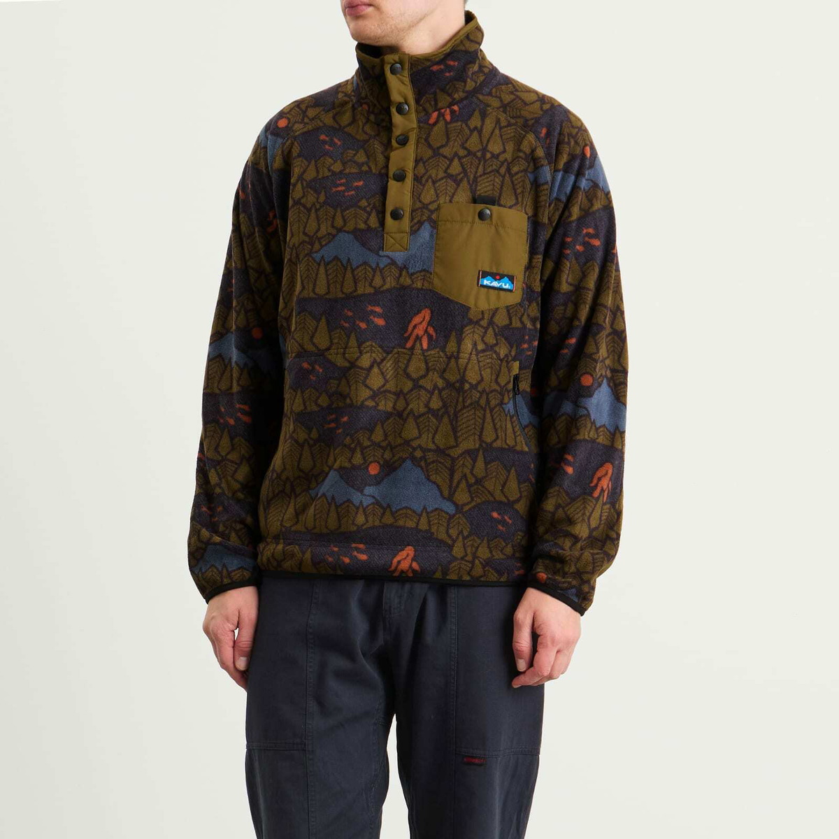 KAVU Men's Teannaway Pullover Fleece in Sasquatch Night
