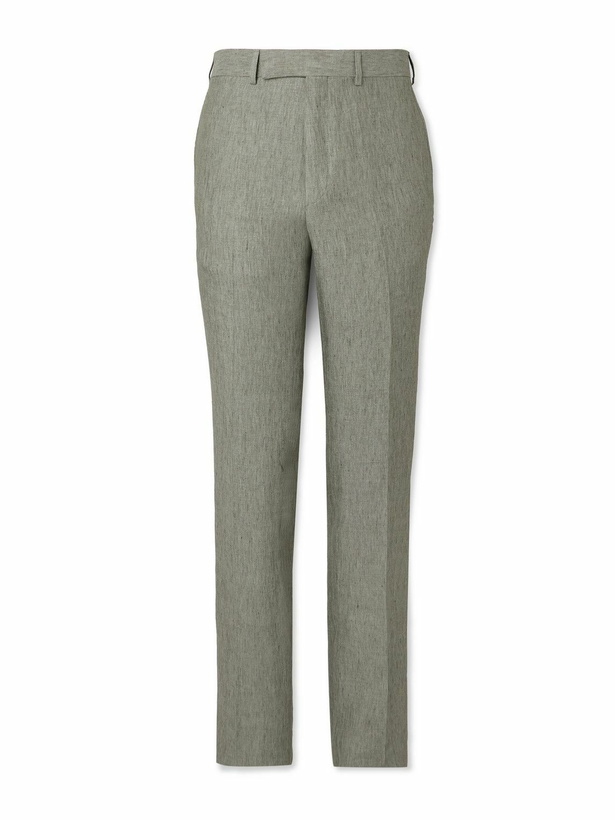 Photo: Kingsman - Slim-Fit Linen Suit Trousers - Green