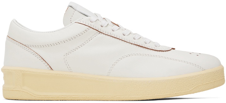 Photo: Jil Sander White Lace-Up Sneakers