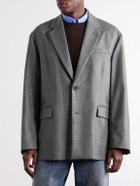 ssstein - Oversized Wool-Blend Flannel Blazer - Gray